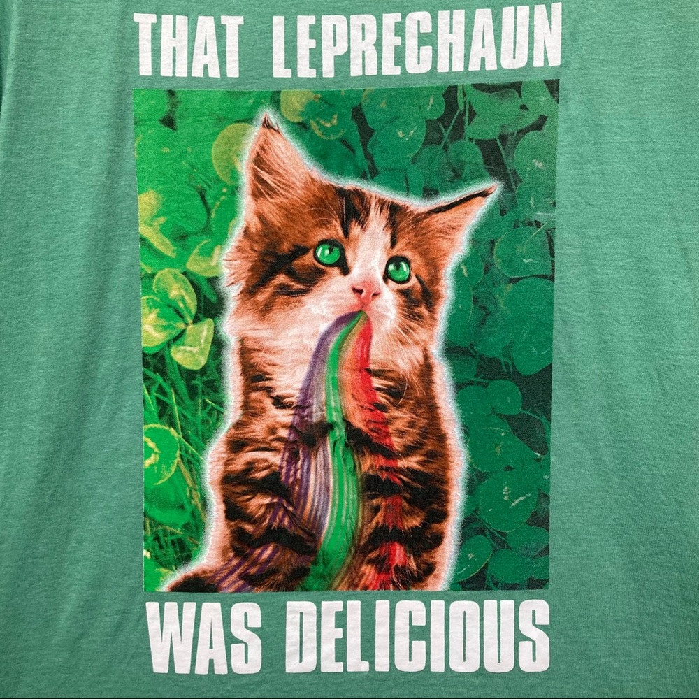 St. Patricks Cat Tee M